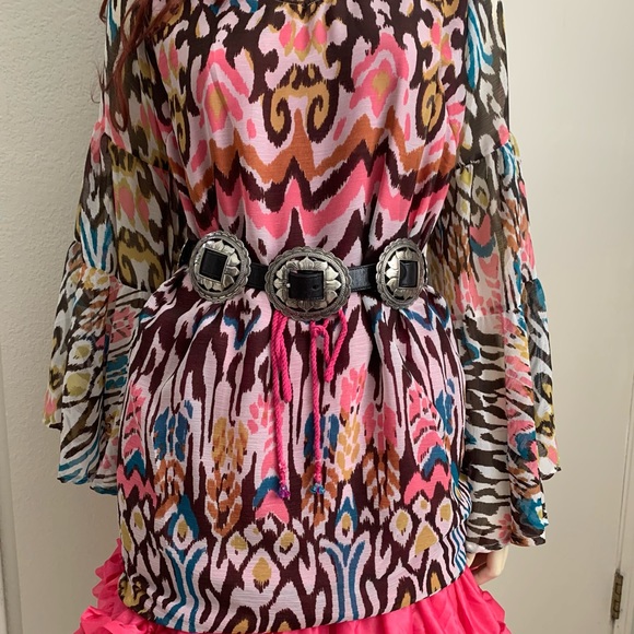 Rancho Estancia 2 pc set, tunic top and pink full western skirt Large L XL NWT - Picture 3 of 5